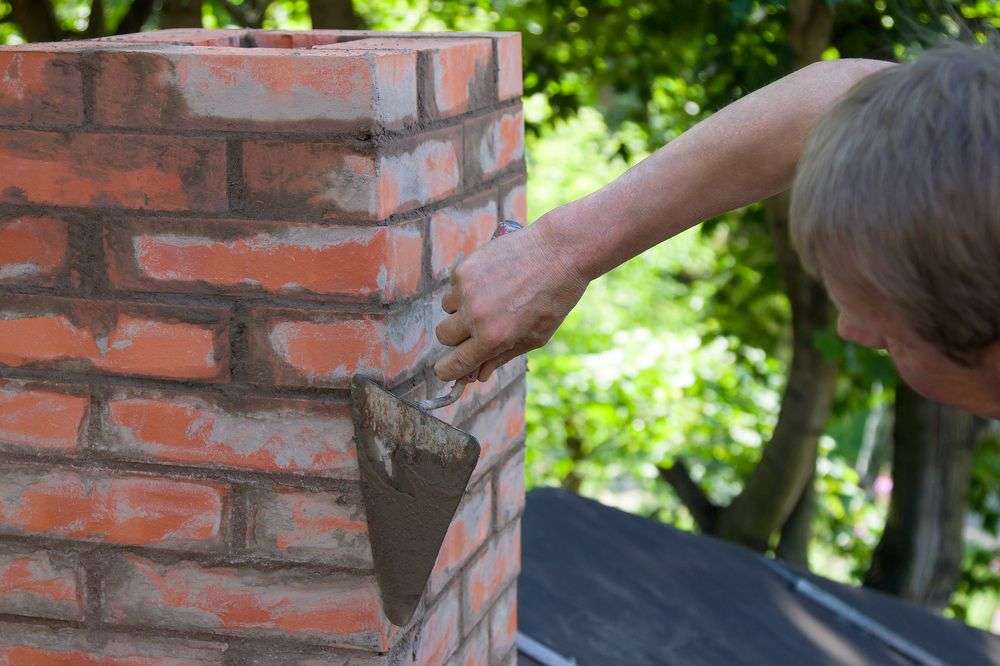 Voegen van schoorsteen